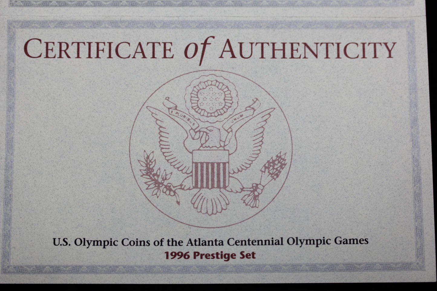1996 US Mint Prestige Proof Set w/ Box and COA