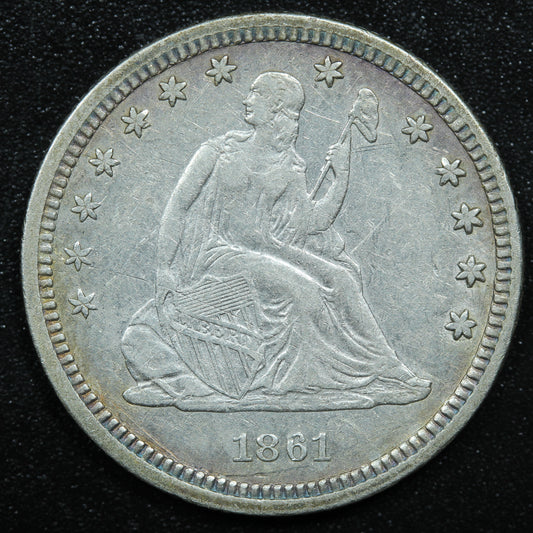 1861 Seated Liberty Silver Quarter Philadelphia