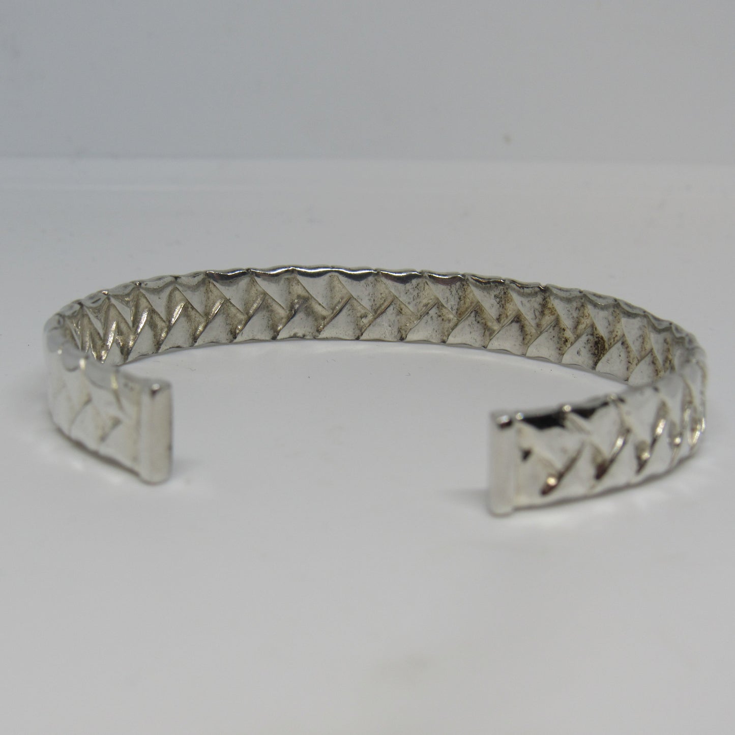 Sterling Silver 925 Ali’i Fan Weave Cuff Bracelet by Ulana O Kukui ~7 inch