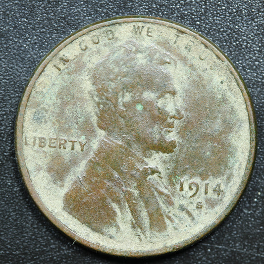 1914 S Lincoln Wheat Penny