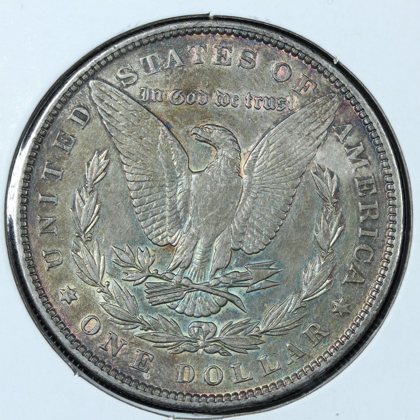 1896 P Morgan Silver Dollar - Philadelphia - Rainbow Toning