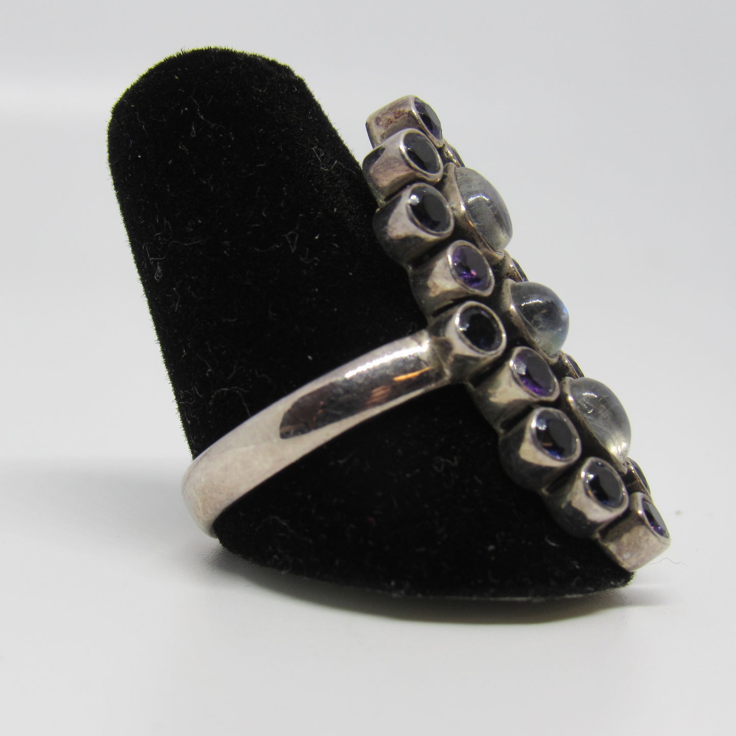 Nicky Butler Sterling Silver 925 Moonstone Amethyst Ring - Sz 9.75