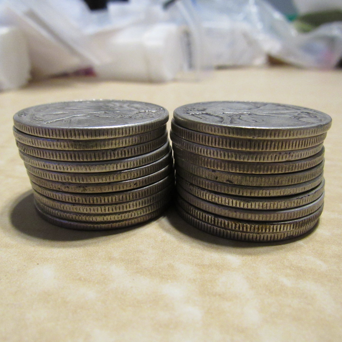 Roll of Walking Liberty 1/2 Dollars 10$ Face 90% Silver  20 Coins Readable Dates