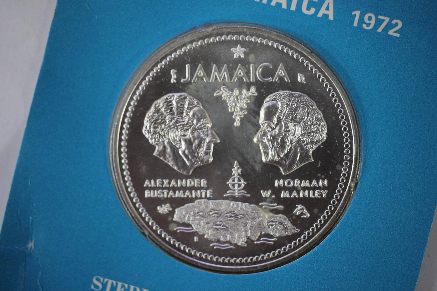 1972 JAMAICA $10 Ten Dollars Uncirculated Sterling Silver Coin - OGP