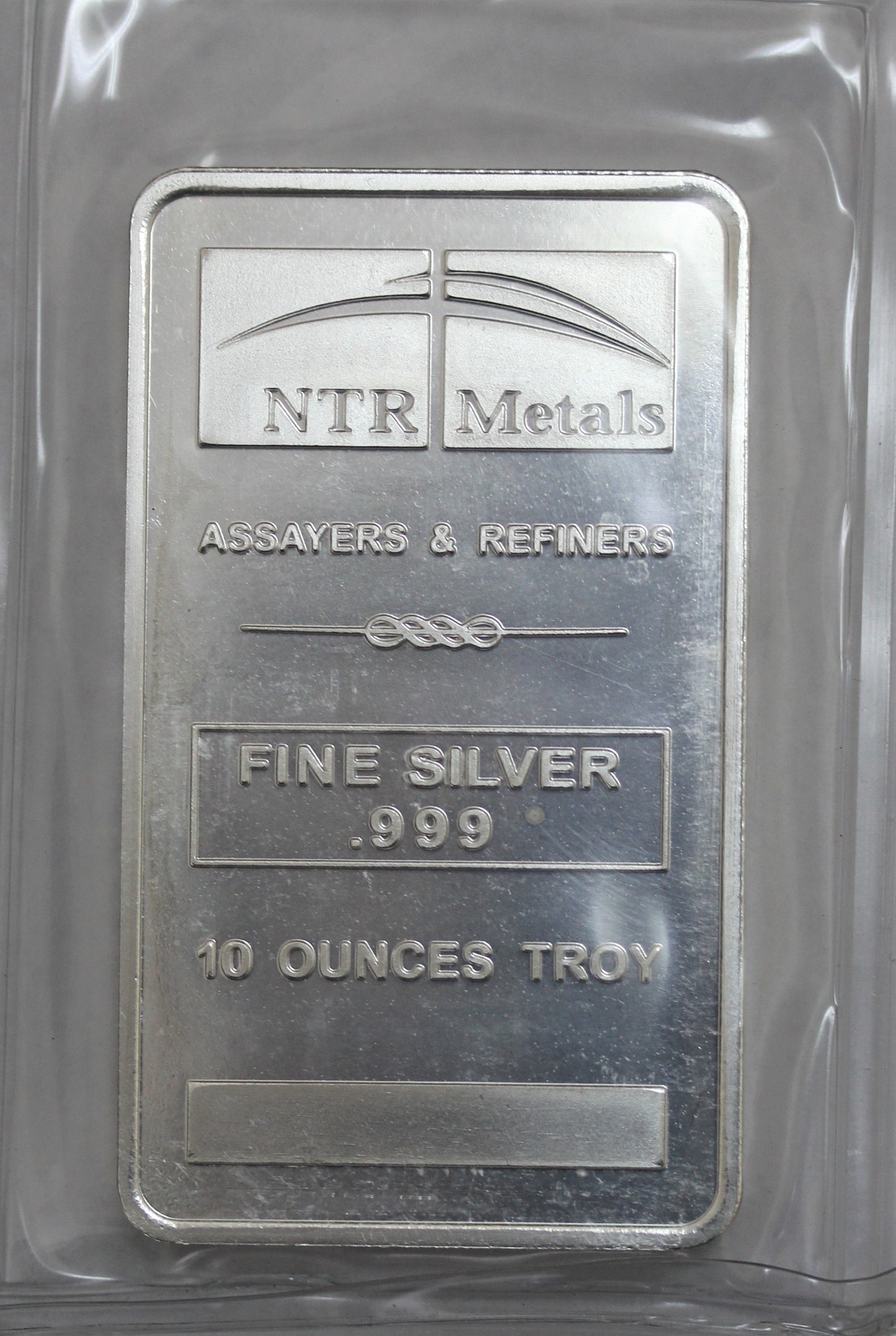 10 oz NTR .999 Fine Silver Bullion Bar - Sealed