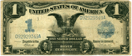 1899 $1 Silver Certificate Note Speelman White F-234 D92929349A