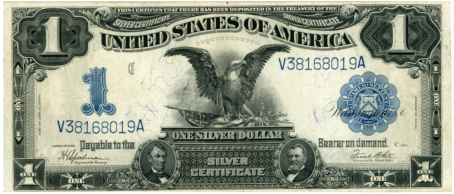 1899 $1 Silver Certificate Note Speelman White F-236 V38168019A